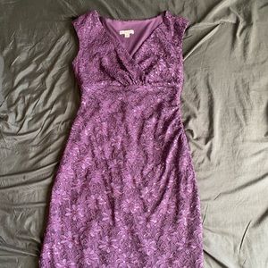 Purple sequin dress